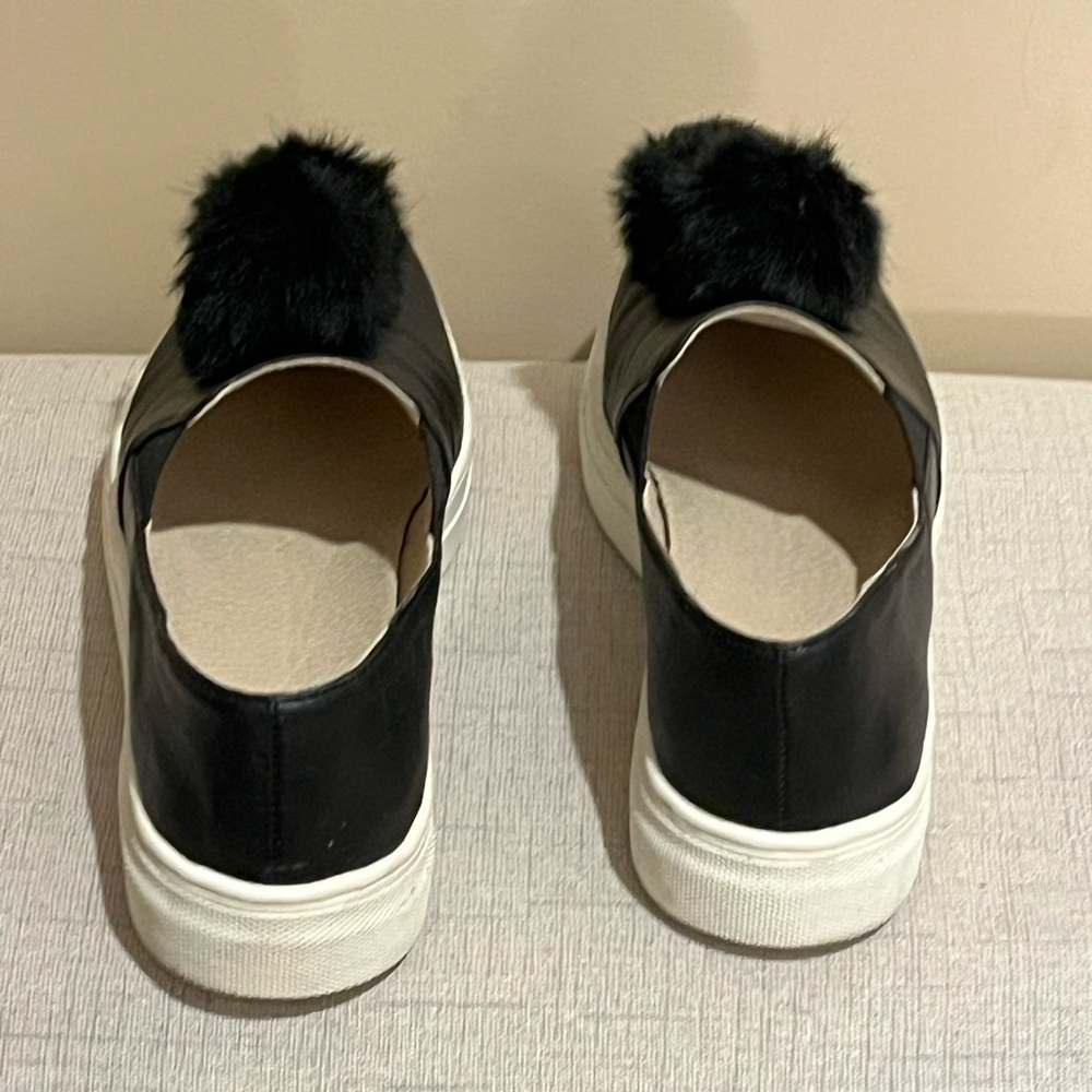Seychelles Game On Platform Pom Pom Sneakers Leather Slip-Ons, Size 7 View 3
